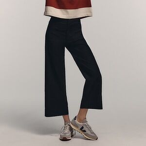 Anthropologie Maeve The Colette Black High Rise Wide Leg Crop Pants Size 27